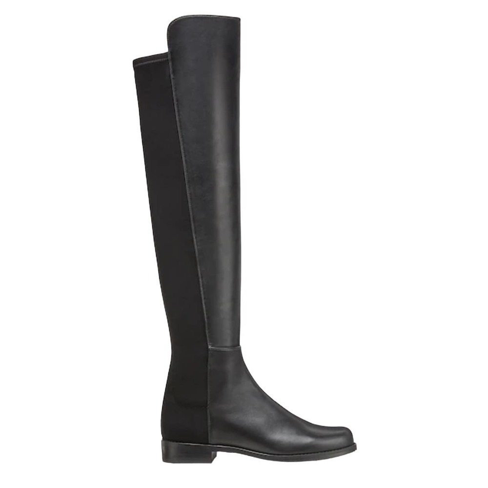 Stuart Weitzman 5050 Over The Knee Boots Black Nappa Leather Size 8.5